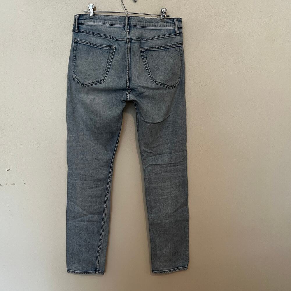 rag & bone New York Fit 2 Slim Jeans Mens 30x32 Light Wash Blue Denim - Picture 2 of 6
